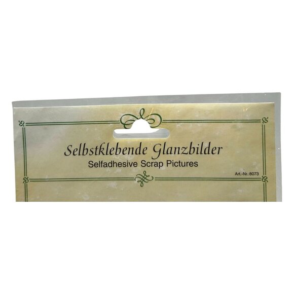 Vintage German Stickers Scrapbook Easter Bunny Hen EF Art No. 8073 Glanzbilder - Picture 3 of 10